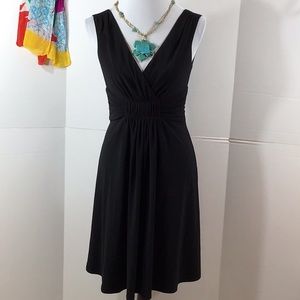 WHBM black v neck dress 4 NWT